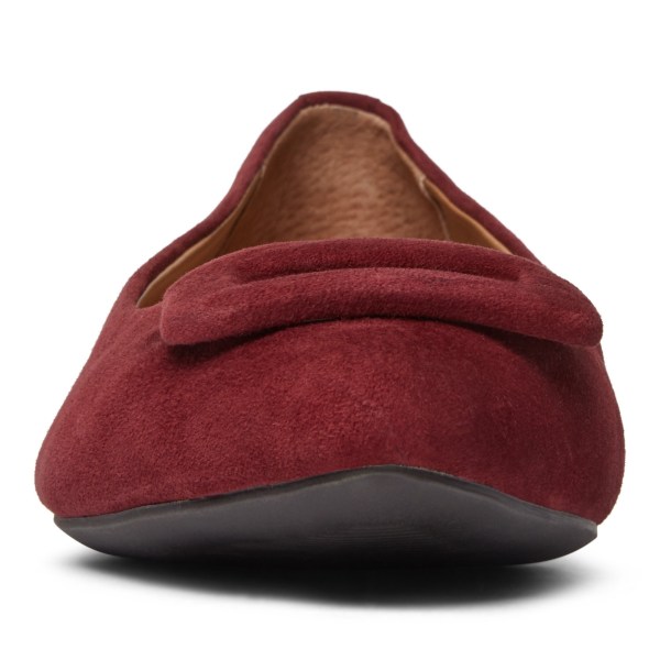 Vionic Flats Ireland - Amanda Ballet Flat Burgundy - Womens Shoes Discount | TKDHB-0326